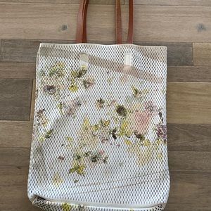 Anthropologie Fleur Perforated leather  Tote